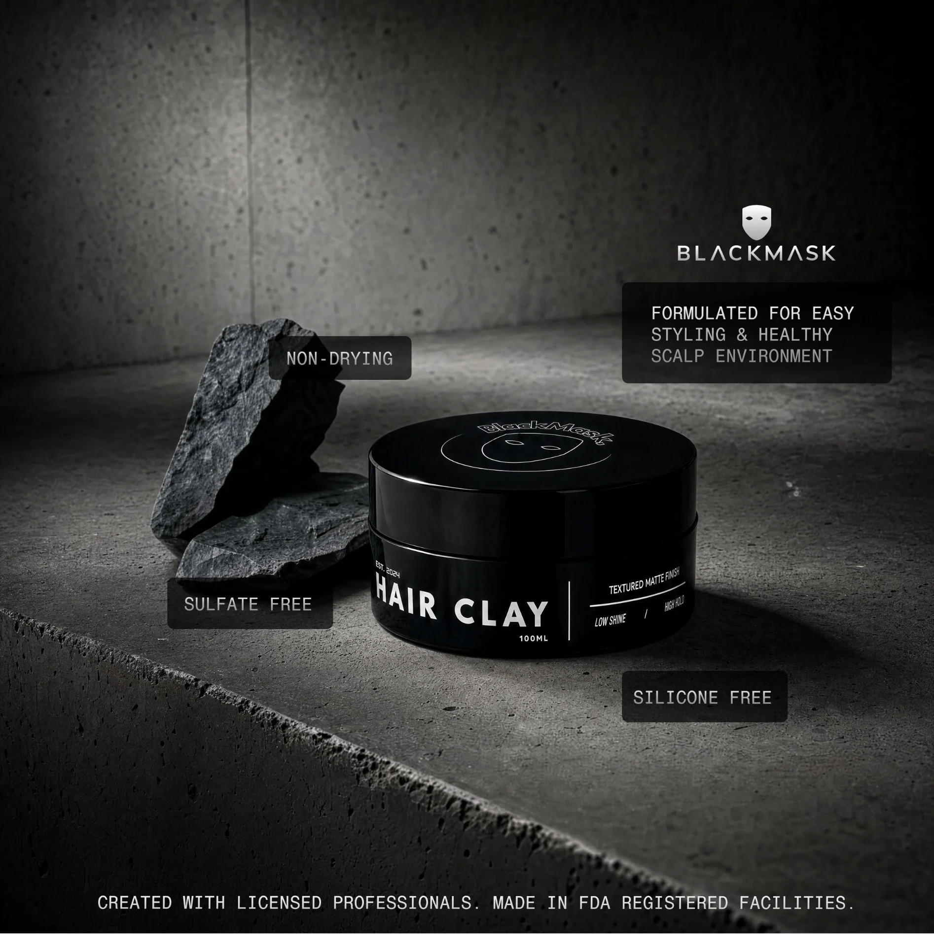 BlackMask Hair Clay jar